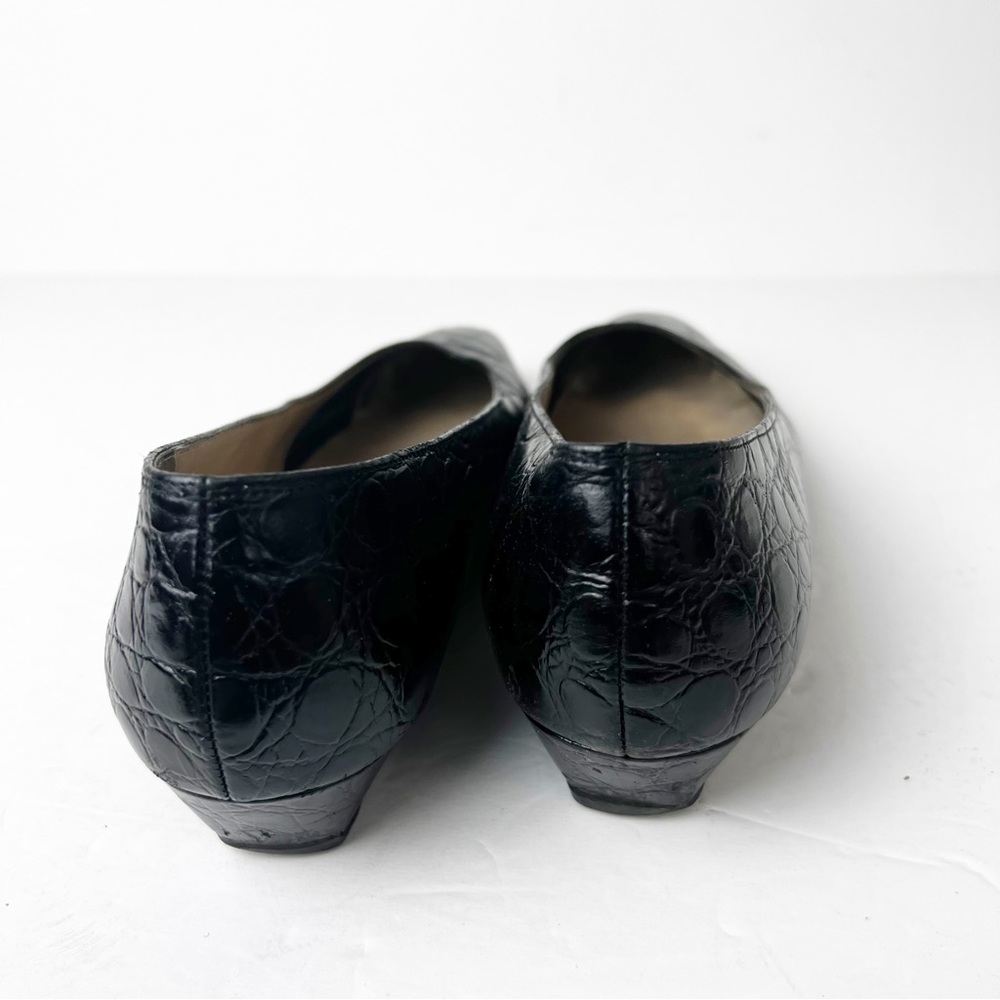SZ 9.5 AA Salvatore Ferragamo Vintage Black Pumps - Picture 5 of 7